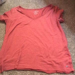 Orange American Eagle short sleeved shirt